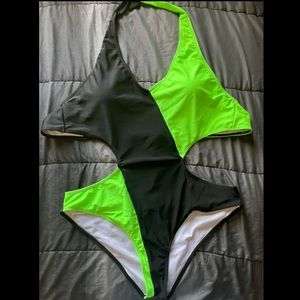 Colorblock Bathing Suit